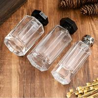 Botol Parfum Kaca Isi Ulang 50ml Kristal Jernih dengan Desain Heptagonal Unik untuk Penyimpanan & Perjalanan DIY