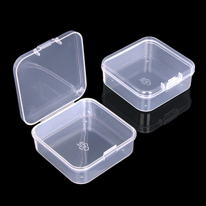 SUNSHING Portable Transparent Plastic Craft Storage Organizer <b>Box</b> Clear Square <b>Small</b> Bead Craft Supply Storage Container - Product Image 2