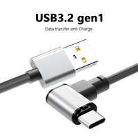 Cable VR Link USB 3.2 Gen1 Tipo-A a Tipo-C en Ángulo Recto de 90 Grados, 5M/16Ft, Cobre Puro, Carga Rápida, Compatible con Computadoras