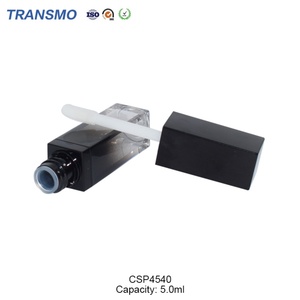 Tube de brillant à lèvres vide de 5 ml en gros, conteneur carré en plastique noir dégradé avec bouchon à vis, emballage pour brillant à lèvres - Product Image 3