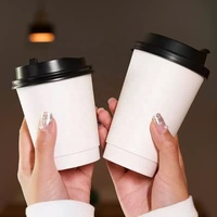 Gobelets en papier kraft blanc de qualité supérieure, jetables, à double paroi, enduits de PE, de qualité alimentaire, écologiques, élégants, pour boissons chaudes, tailles personnalisées