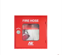 Armoire pour tuyau d'incendie, équipée d'une hache et d'un boîtier pour tuyau d'incendie, armoire rouge double couche, en acier au carbone, à fixation murale