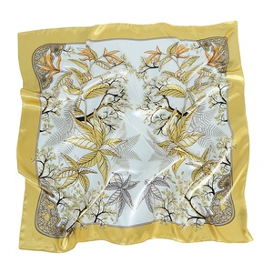 Nuevo estilo Tudung Bawal Square Satin Silk Hijab Impreso Chales de lujo Hermosa bufanda de Invierno <span class=keywords><strong>para</strong></span> mujer - Product Image 1