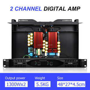 Bestseller 1U 2-Kanal Klasse-D-Verstärker 1300W Pro-Audio Stereo Karaoke-Soundsystem Digitaler Leistungsverstärker Empfänger-Verstärker - Product Image 2