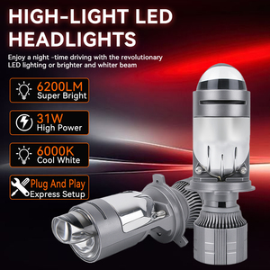 Phare de signalisation d'urgence LELANPU pour camion, <span class=keywords><strong>projecteur</strong></span> <span class=keywords><strong>stroboscopique</strong></span> ambre et blanc, 7 pouces, double lumière directe, phare LED H4 à double lentille pour voiture - Product Image 6