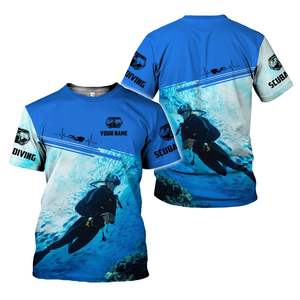 <span class=keywords><strong>T</strong></span>-<span class=keywords><strong>shirt</strong></span> 3D per uomo e donna regalo subacqueo Design personalizzabile su <span class=keywords><strong>t</strong></span>-<span class=keywords><strong>shirt</strong></span> amore personalizzato per le immersioni subacquee - Product Image 3