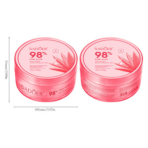 Gel d'aloe vera rose SADOER, améliore la peau rugueuse et sèche, hydrate en profondeur, nourrissant, apaisant, absorption rapide, produits de soin de la peau du visage - Product Image 4