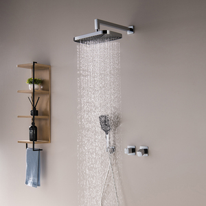 Montado en la pared 300*200 <span class=keywords><strong>ducha</strong></span> superior Cromo latón macizo Cuerpo principal oculto Grifo de <span class=keywords><strong>ducha</strong></span> de doble manija - Product Image 3