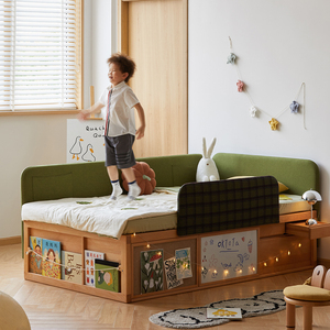 <span class=keywords><strong>Lit</strong></span> moderne pour enfants avec <span class=keywords><strong>rangement</strong></span> ottoman en bois massif, durable pour appartement, hôtel ou école - Product Image 6