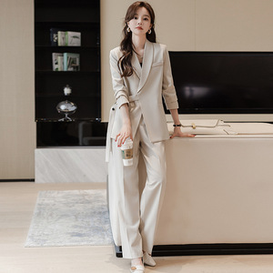 Women's Suit Set Solid Color Polyester Anti-Wrinkle Professional Casual Wear - Product Image 4