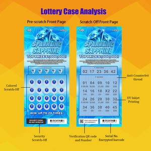 Conception libre Anti-contrefaçon Cartao De Loteria Gameplay Design Carte de loterie à gratter personnalisée - Product Image 2