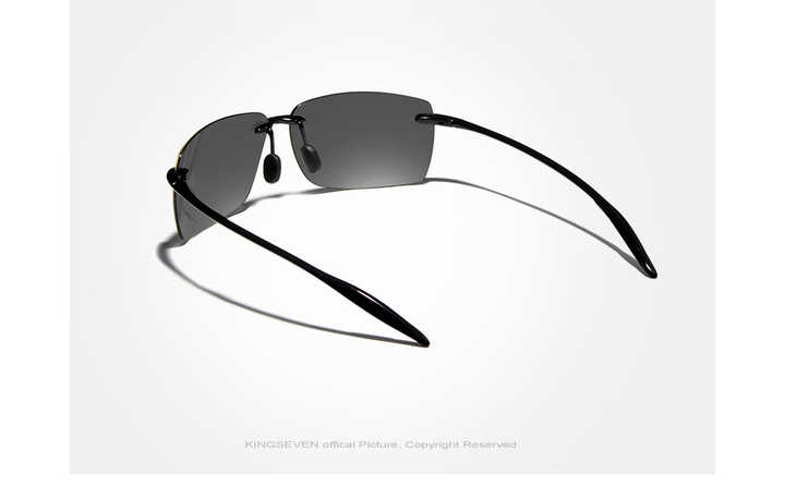 KINGSEVEN — lunettes de soleil carrées polarisées sans bords pour hommes, verres miroir de styliste, collection 7025, TR90