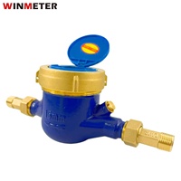Compteur d'eau mécanique multi-jets DN15 Classe B de haute qualité, 1/2 pouce, à roue à aubes, certifié CE, pour usage résidentiel, avec réglage externe