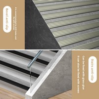 Bandes antidérapantes épaissies en alliage d'aluminium pour marches plates, bordures de marches, garde-angles linéaires inclinés et garnitures pour extérieur