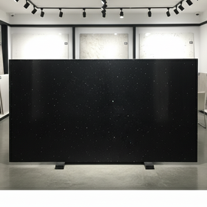 Encimera de Cuarzo Artificial Negro Estrellado Pulido Moderno Personalizado de Fábrica para Encimera de Cocina, Tocador y Hotel - Product Image 6