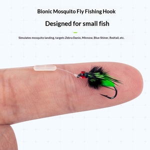 Ensemble d'hameçons à mouches King Lure avec appâts vivants pré-noués, hameçons en acier inoxydable pour la pêche au <span class=keywords><strong>poisson</strong></span> blanc, au <span class=keywords><strong>poisson</strong></span> <span class=keywords><strong>cheval</strong></span> et au <span class=keywords><strong>poisson</strong></span> bleu - Lacs et rivières - Product Image 1