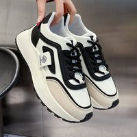Baskets à lacets style universitaire, nouvelle collection automne 2026, chaussures de course décontractées Joker, couleurs assorties, petite semelle épaisse, pour femme, modèle intemporel