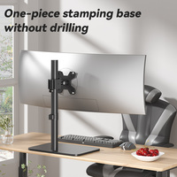 Bras de moniteur, support de bureau, support de table, bras de support pour écran d'ordinateur, support pour écran de 14 à 43 pouces, 15 kg / 33 livres, rotation à 360 degrés