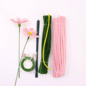Drôle de Haute Qualité Durable DIY Artisanat Chenille Tiges Tuyau Nettoyeur Bouquet Fleur Jouets Polyester + Acier pour Mère Mariage - Product Image 1