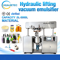 Mélangeur homogénéisateur sous vide en acier inoxydable HUAJIETEC pour la fabrication de crème pour le visage, de lotion pour le corps et d'après-shampoing