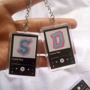Design Custom Acrylic Mini CD Album Music Player Pattern Acrylic Keychain Custom - Product Image 2