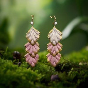 Boucles d'oreilles pendantes tendance en acier inoxydable 316L avec placage or PVD, durables et résistantes - Product Image 3