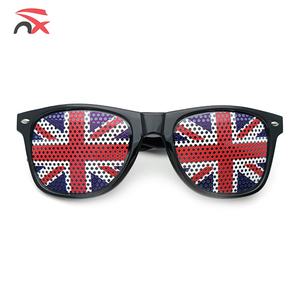 कस्टम लोगो स्टिकर खेल आयोजनों के लिए पिनहोल चश्मा सुरक्षा राष्ट्रीय ध्वज धूप का चश्मा - Product Image 6