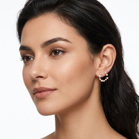 Boucles d'oreilles clous en argent sterling 925 plaqué or, style minimaliste chic et tendance, avec zircon cubique étincelant, pour femme