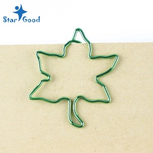 Chất lượng cao Electroplated Maple Leaf giấy Clip 10 cái/sáng bóng màu xanh lá cây hộp nhỏ moq sẵn sàng để tàu - Product Image 6