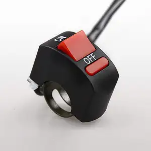 Motorfiets Stuur Tuimelschakelaar Aan Uit Drukknop Schakelaar Fiets Motorfiets Tuning Deel Voor U5 U7 U2 Led Koplamp Scooter