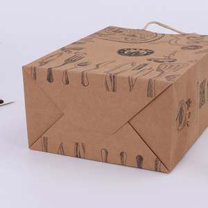 Sacs en papier kraft brun avec poignée pour emballage de restauration rapide en gros, personnalisables avec votre logo - Product Image 4