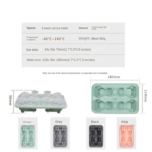Bán buôn BPA miễn phí Silicone khay khuôn dễ thương mèo hình dạng <span class=keywords><strong>Ice</strong></span> <span class=keywords><strong>Cube</strong></span> khay Silicone không dính tái sử dụng tùy chỉnh Silicone <span class=keywords><strong>Ice</strong></span> Baking khay - Product Image 5