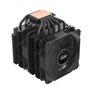 Aoc T65 refroidisseur de processeur à double tour à Dissipation thermique élevée 220 W <span class=keywords><strong>6</strong></span> caloducs en cuivre pur PWM fonctionnement silencieux 84 ailettes en aluminium 940g - Product Image 1