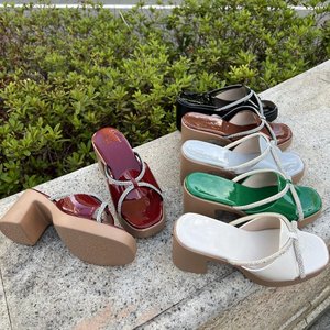 Zapatillas <span class=keywords><strong>de</strong></span> Casa <span class=keywords><strong>de</strong></span> otoño para mujer, piel <span class=keywords><strong>de</strong></span> oveja, punto, Boca <span class=keywords><strong>de</strong></span> <span class=keywords><strong>pescado</strong></span>, Peep Toe, patrón <span class=keywords><strong>de</strong></span> leopardo, <span class=keywords><strong>chanclas</strong></span> decorativas con lazo ajustable - Product Image 1
