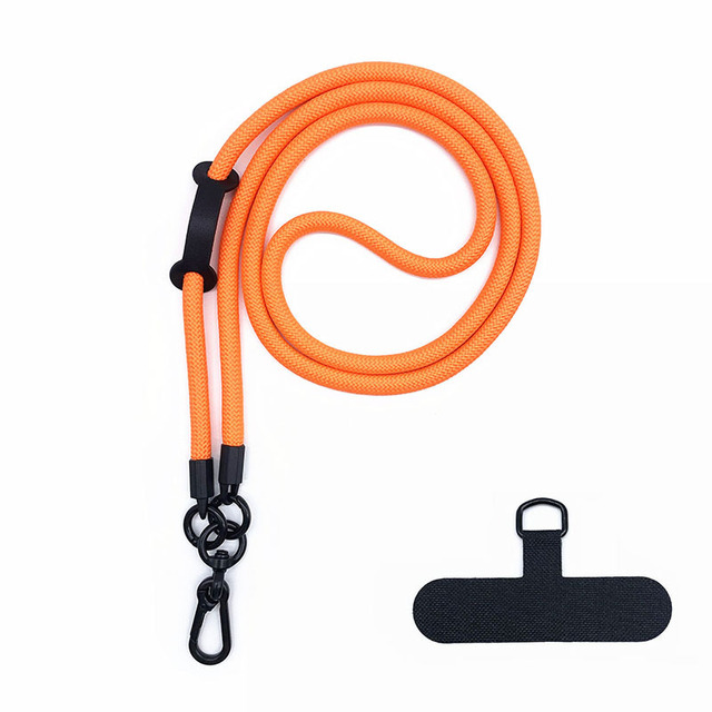 8mm Universal Cell Phone Lanyard Around the Neck Phone Strap Crossbody Adjustable Nylon Lanyard with Patches for Most Phones