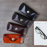 Étui à lunettes de luxe en cuir tanné végétal, fait main, en cuir de vachette pleine fleur, pochette portable pour lunettes de soleil, boîte de rangement de voyage