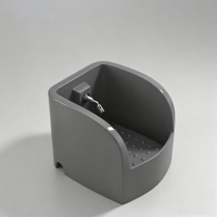 Vente en gros usine : Bassin de Wudu en céramique avec tabouret en acier inoxydable, lavabo d'ablution musulman pour mosquée et salle de bain