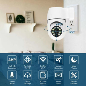 Caméra CCTV d'intérieur V380 Pro Caméras IP sans fil PTZ avec prise Wifi Système de sécurité domestique - Product Image 2