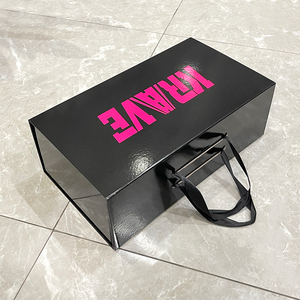 Bán Hàng Trực Tiếp Trung Quốc Bán Buôn Biểu Tượng Tùy Chỉnh Đóng Mở Vỏ Sò Hộp Carton Giày Bao Bì Màu Đen Vận Chuyển Hộp Cho Giày - Product Image 2