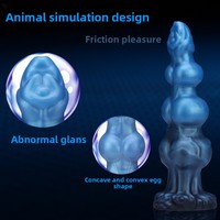 Godemichet et plug anal XXL en silicone, forme animale fantastique, avec ventouse, jouet sexuel féminin réaliste, souple, multicolore et flexible