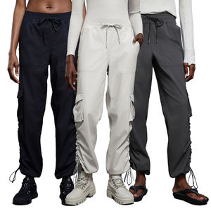 <span class=keywords><strong>Salopette</strong></span> décontractée chaude en velours pour femmes automne/hiver pantalon de fitness à cordon avec couverture des pieds coupe ample - Product Image 1