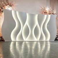 Nouvelle Conception 2026 – Support de Fond de Scène LED de Luxe pour Mariage, en Acrylique Blanc, pour Décoration de Scène et Événements Festifs