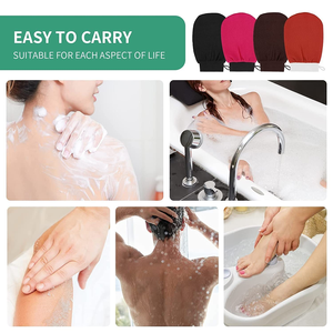 Colorful Custom Logo Silk Exfoliating <b>Shower</b> Gloves Personal Care Remove Dead Skin Bath <b>Shower</b> <b>Sponge</b> Mitten Mitts - Product Image 4