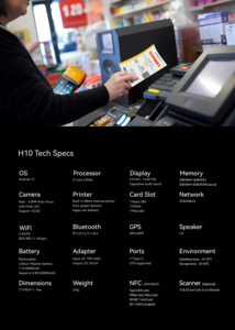 Android 13 8-core 4 gam thanh toán thiết bị đầu cuối POS H10 H8C H5 tiền mặt đăng ký cầm tay điện thoại di động POS Máy Nhà hàng phần mềm hệ thống POS - Product Image 2