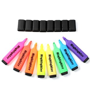 Juego de Marcadores Fluorescentes de Colores Pastel, Planos y Cuadrados, Ecológicos y Protectoras de la Vista, para la Escuela y la Oficina, con Logotipo Personalizado - Product Image 2