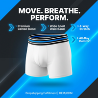 Sous-vêtements pour hommes en modal avec logo personnalisé OEM, caleçons boxer à taille élastique douce, vente en gros d'usine