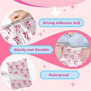 Huamaohengchun Poly <b>Bubble</b> Mailers 10x13 Inch 50Pcs Strong Adhesive Self Seal Moisture-Resistant Eco-Friendly Small Bags - Product Image 4