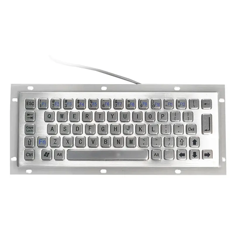 GHE65A Fabrik IP65 Edelstahl USB eingebetteter Installation sraum wasserdichte industrielle Metallrahmen Tastatur Metall tastatur