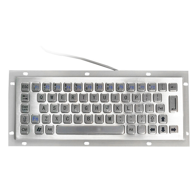GHE65A New RFCARD IP65 Stainless Steel USB 2.0 Mechanical Touchpad Laptop Waterproof Industrial Metal Frame Keyboard 65 Keys