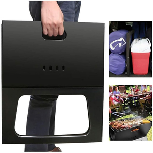 Portable Stainless Steel Folding BBQ <strong>Grill</strong> Modern Style Outdoor <strong>Charcoal</strong> <strong>Grill</strong> for Camping &amp; Cooking - Product Image 2
